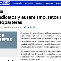 Sindicatos y ausentismo, retos de las autoparteras